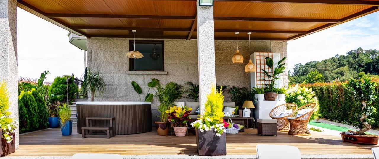 Casa Victoria Garden Con Jacuzzi Y Piscina Villa Caldas De Reis Exterior photo