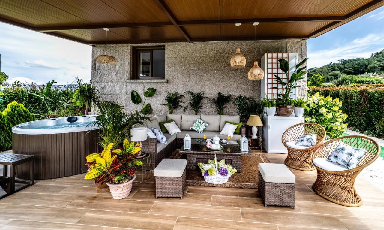 Casa Victoria Garden Con Jacuzzi Y Piscina Villa Caldas De Reis Exterior photo